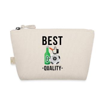 Fußball und Bier Beste Qualität - Bio-Täschchen - Natur - Vorne