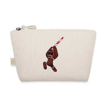Attacking Evil Gingerbread Man - Organic Pouch - nature - Front
