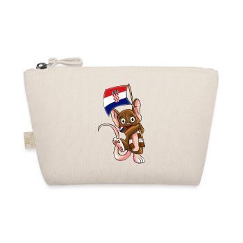 Kroatische Fan Maus - Bio-Täschchen - Natur - Vorne