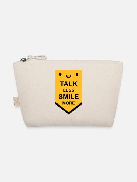 talk less smile more - Organic Pouch - nature - Front