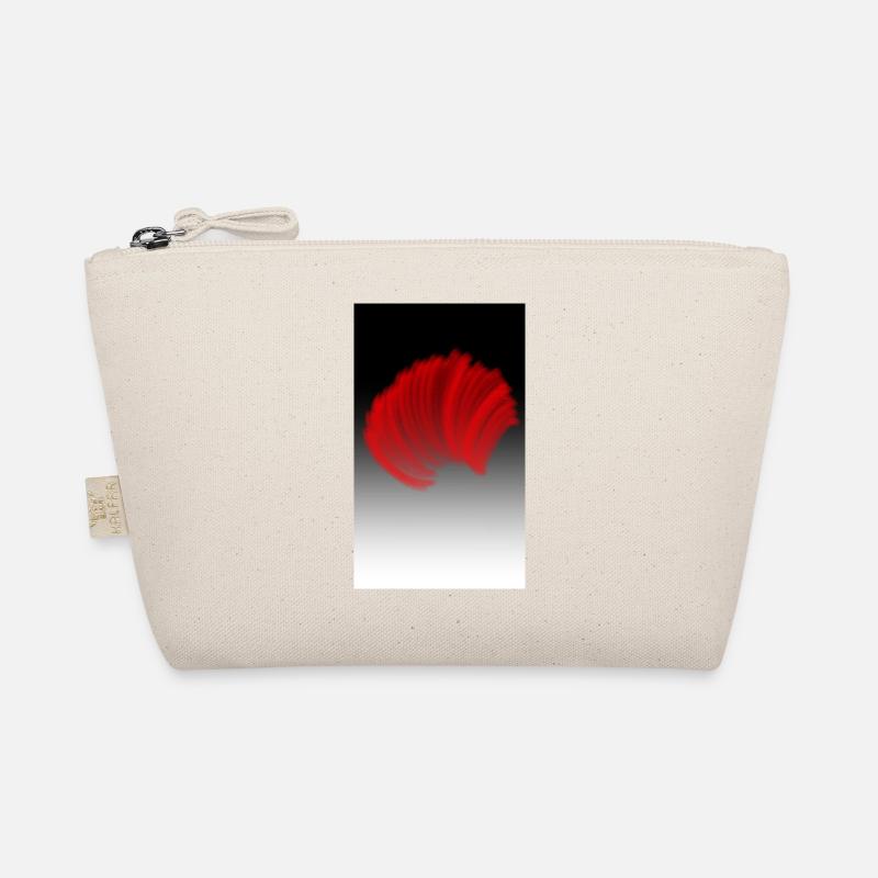 Red on black with white highlight Organic Pouch