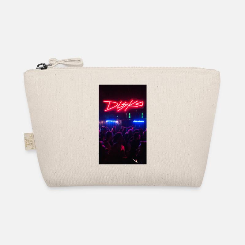 DISKO - beautiful retro theme disco Neon at the disco Organic Pouch