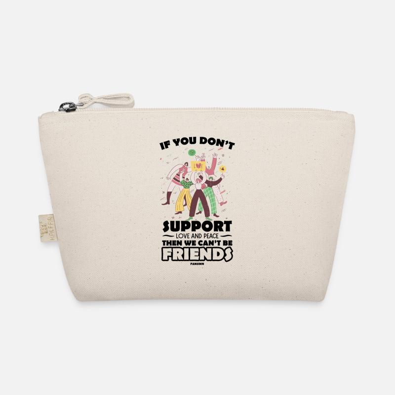 Freunde Frieden Party tanzen Geschenk - Bio-Täschchen - Natur