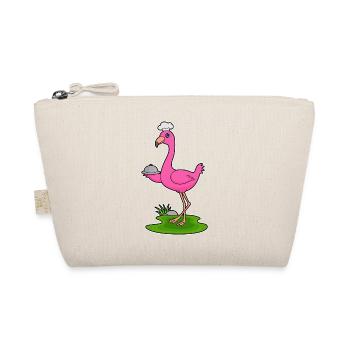 Flamingo Koch Servierglocke Kochen - Bio-Täschchen - Natur - Vorne
