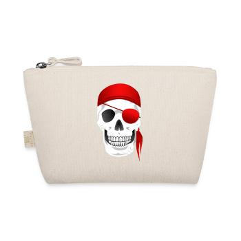 Totenkopf Pirat - Bio-Täschchen - Natur - Vorne