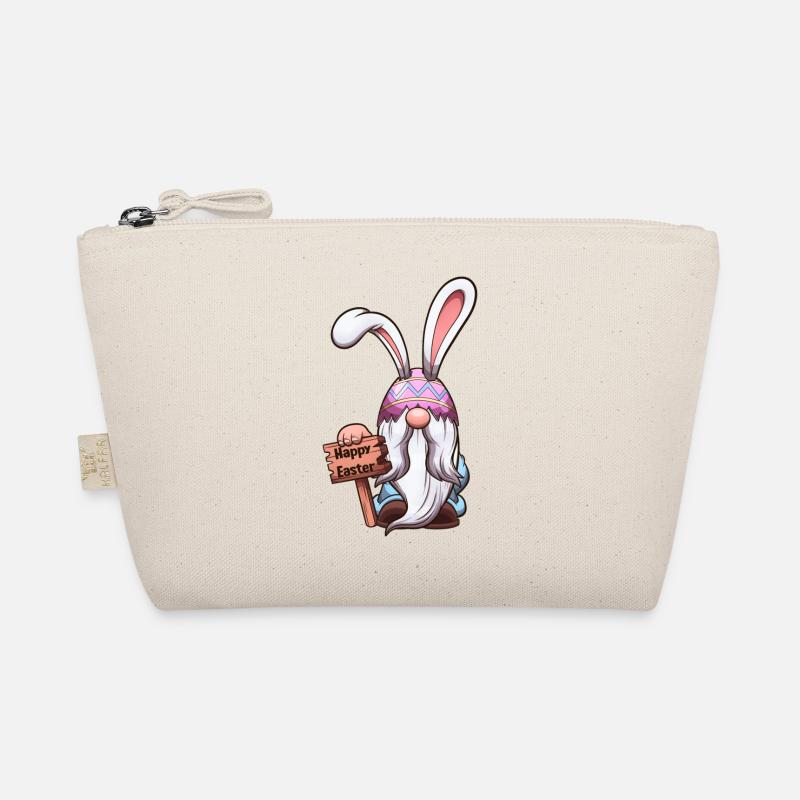 Easter Gnome With Easter Egg Hat With Rabbit Ears Organic Pouch
