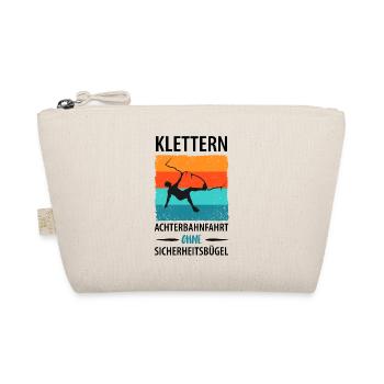 Vintage Bouldern Boulderer Klettern Kletterer - Bio-Täschchen - Natur - Vorne