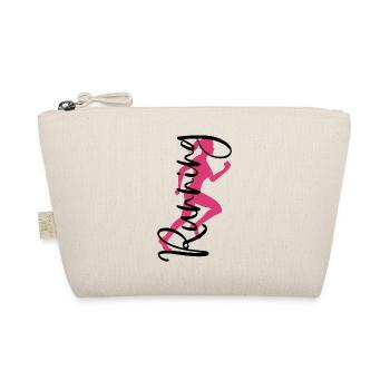 Running Race Woman Running Runner Sport Jogger - Organic Pouch - nature - Front