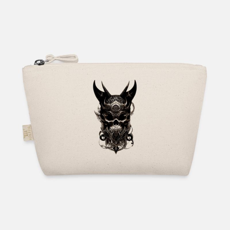 Skull mit Hörnern Bio-Täschchen