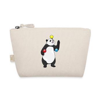 Panda Juggler Juggling - Organic Pouch - nature - Front