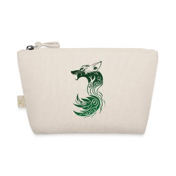 Grüner Tribal Fantasy Fuchs - Bio-Täschchen - Natur - Vorne