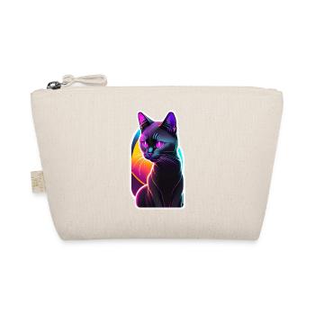 chat noir et effet néon - Trousse biologique - nature - Devant