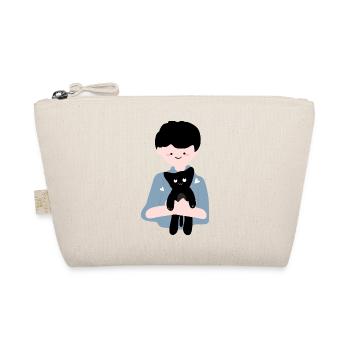 Cat sits in human palm4 - Organic Pouch - nature - Front