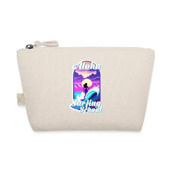 Aloha Surfing School - Retro Vintage - Organic Pouch - nature - Front