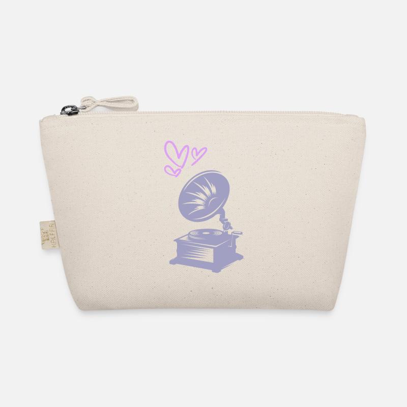 Music Vintage Gramophone Organic Pouch