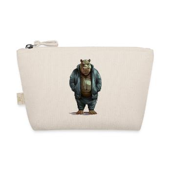 Street style hippopotamus | Hippo lovers - Organic Pouch - nature - Front