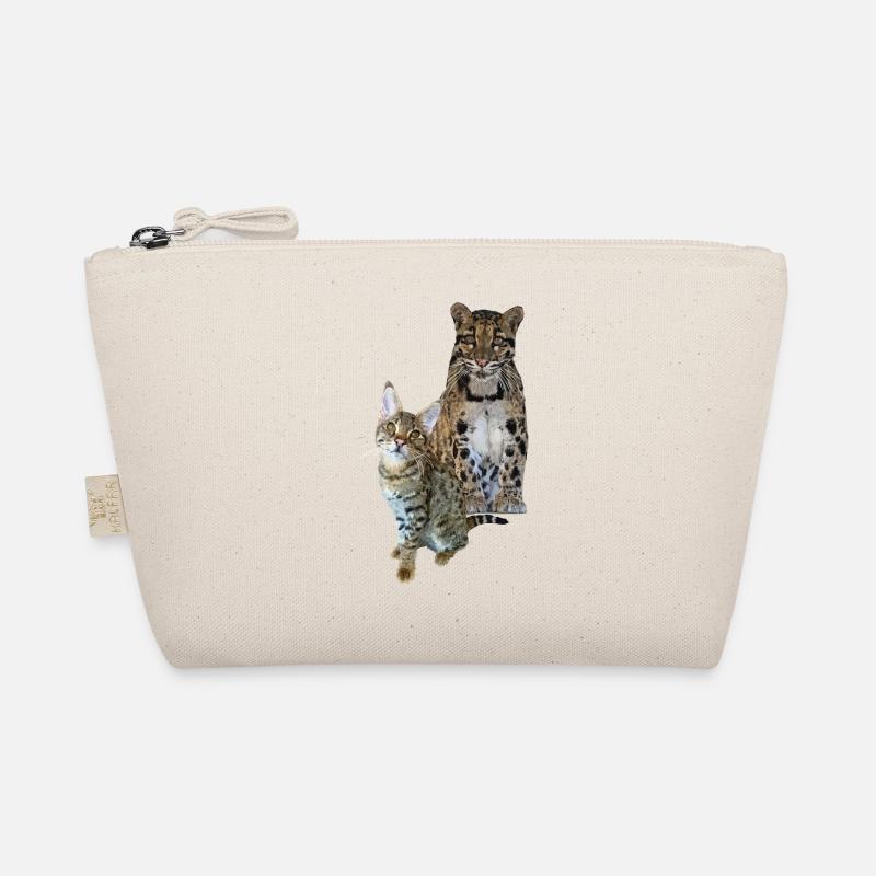 Clouded leopard and cat Organic Pouch