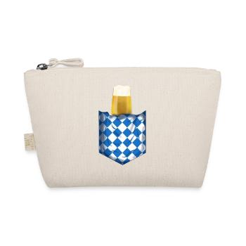 Beer in breast pocket - leiwandes beer tulip design - Organic Pouch - nature - Front