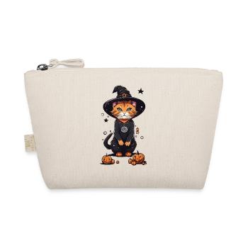 Okkulte Hexenkatze Halloween Magie Cartoon - Bio-Täschchen - Natur - Vorne