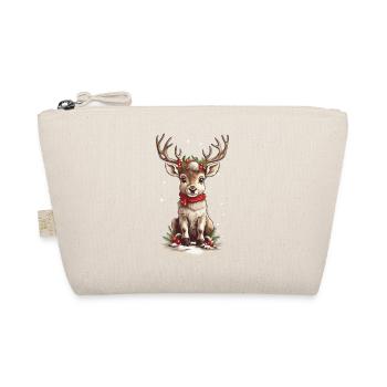 Nordisches Rentier Weihnachtliches Zauber Design - Bio-Täschchen - Natur - Vorne