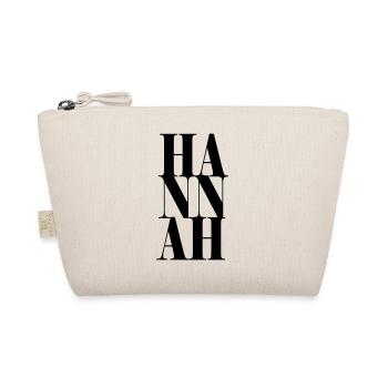 Hannah Name Vorname Moderne Schrift Wort Art - Bio-Täschchen - Natur - Vorne