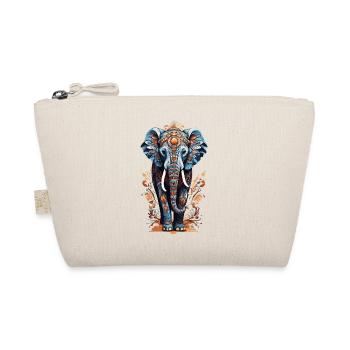 Spirituelles Elefant Mandala Indischer Boho Stil - Bio-Täschchen - Natur - Vorne
