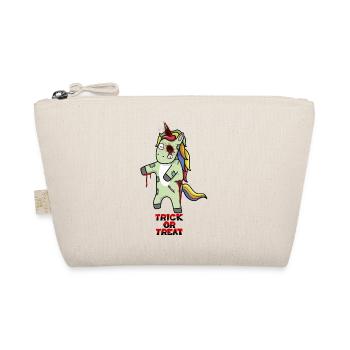 Halloween Trick or Treat Unicorn Einhorn - Organic Pouch - nature - Front