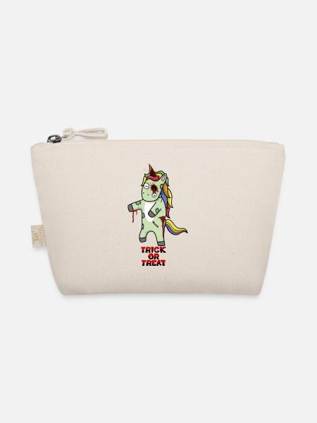 Halloween Trick or Treat Licorne Einhorn - Trousse biologique - nature - Devant