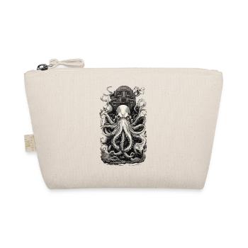 Vintage Octopus Japanese Tattoo Art Design - Organic Pouch - nature - Front
