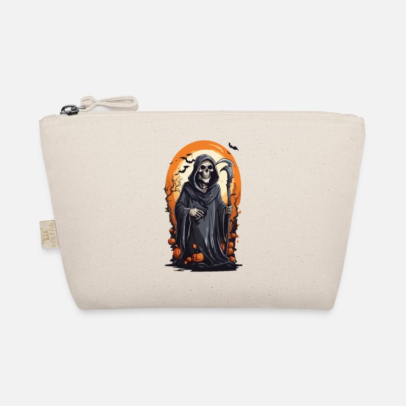 Gothic Grim Reaper Halloween Night Skeleton Organic Pouch