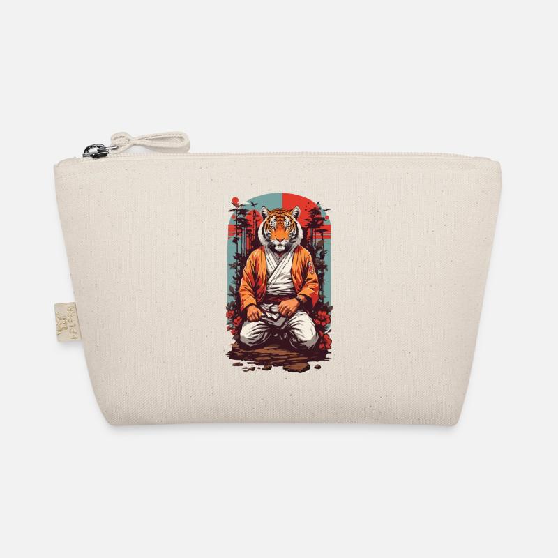 Asian Tiger Karate Martial Arts Retro Design Organic Pouch
