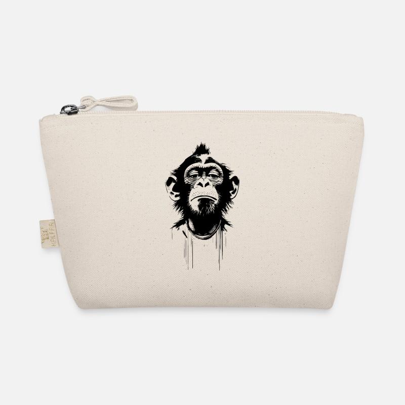 Imaginary monkey in Banksy style Organic Pouch