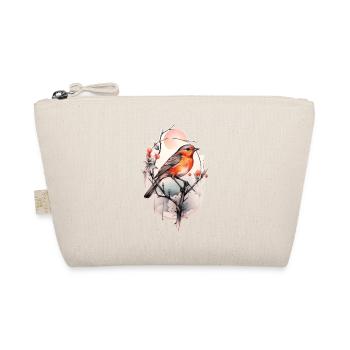 Robin on a Branch - TattooStyle - Organic Pouch - nature - Front
