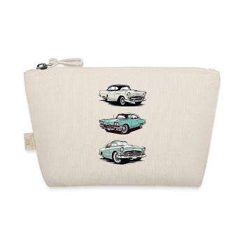 Retro cars. Old school graphic. - Organic Pouch - nature - Front