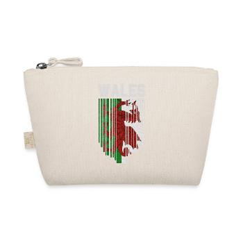 Flagge von Wales, walisischer Stolz - Bio-Täschchen - Natur - Vorne