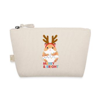 Christmas - Hamster - Merry and Bright - Organic Pouch - nature - Front