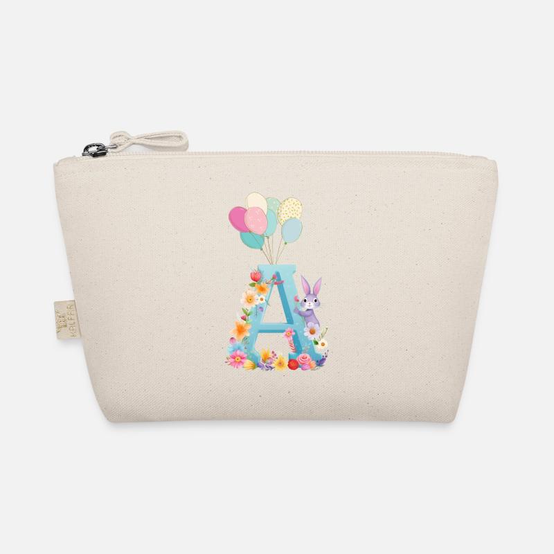 Lettre A, Monogramme, Fleurs, Lapin Trousse biologique