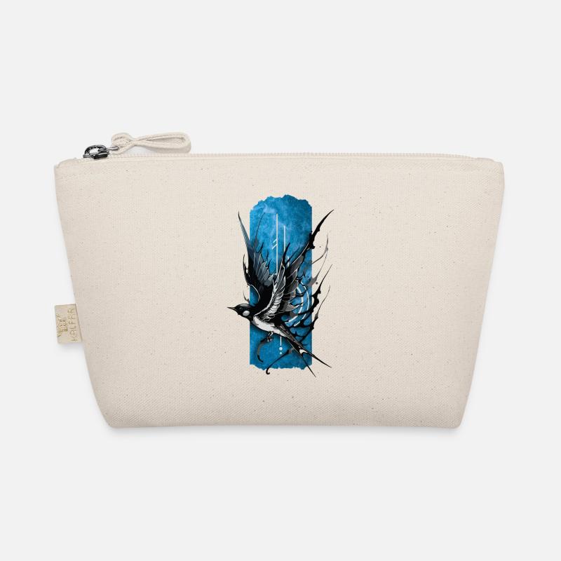 Graceful Soar: Elegant Flying Swallow Organic Pouch