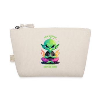 Cute Alien Regulates this ! - Organic Pouch - nature - Front