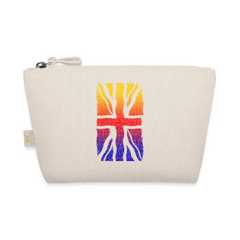 Union Jack Rainbow Distressed wave - Organic Pouch - nature - Front