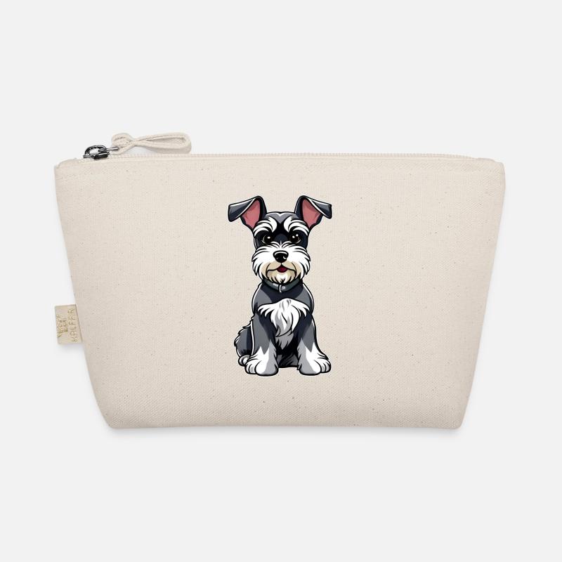 Mignon petit chien schnauzer Trousse biologique