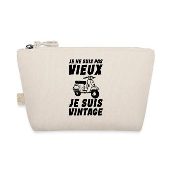 Je ne suis pas vieux - Je suis vintage - Mobylette - Trousse biologique - nature - Devant