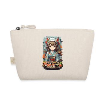 Maître sushi Kawaii Anime avec des oreilles de chat - Trousse biologique - nature - Devant
