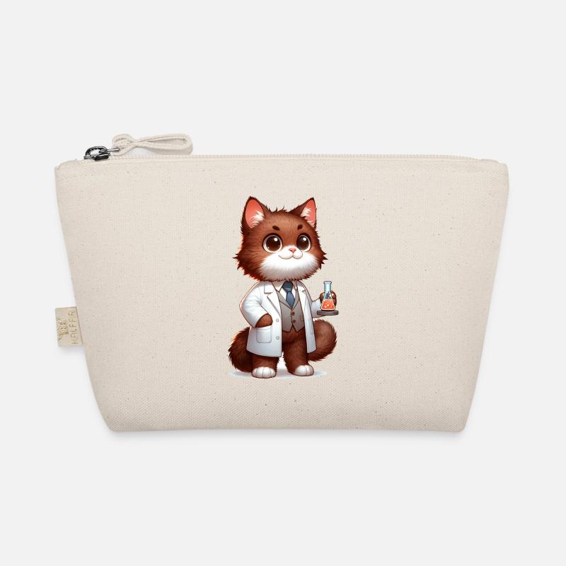 Cute Cat Scientist Bio-Täschchen
