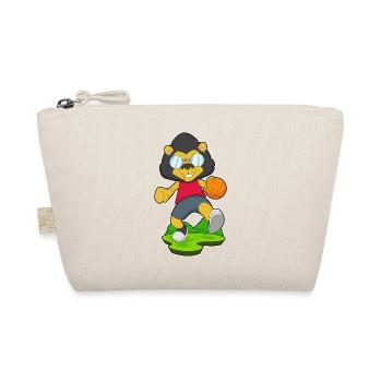 Lion Basketball Player Basketball - Organic Pouch - nature - Front