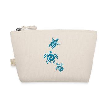 Three Sea Turtles - Organic Pouch - nature - Front
