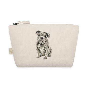 OLD ENGLISH BULLDOG Hund Hunde Bulldogge - Bio-Täschchen - Natur - Vorne