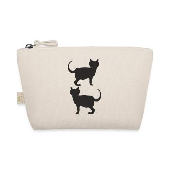 Cats Black - Organic Pouch - nature - Front