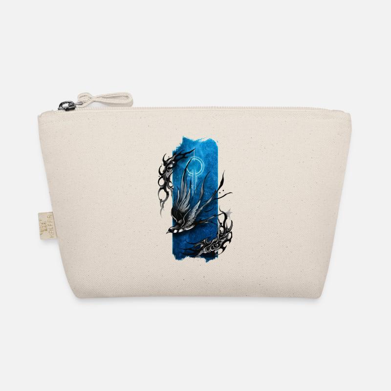 Aerial Elegance: Flying Swallow Bird Organic Pouch