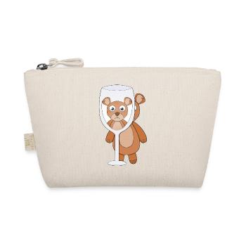 Un ours en peluche et un verre vide - Trousse biologique - nature - Devant